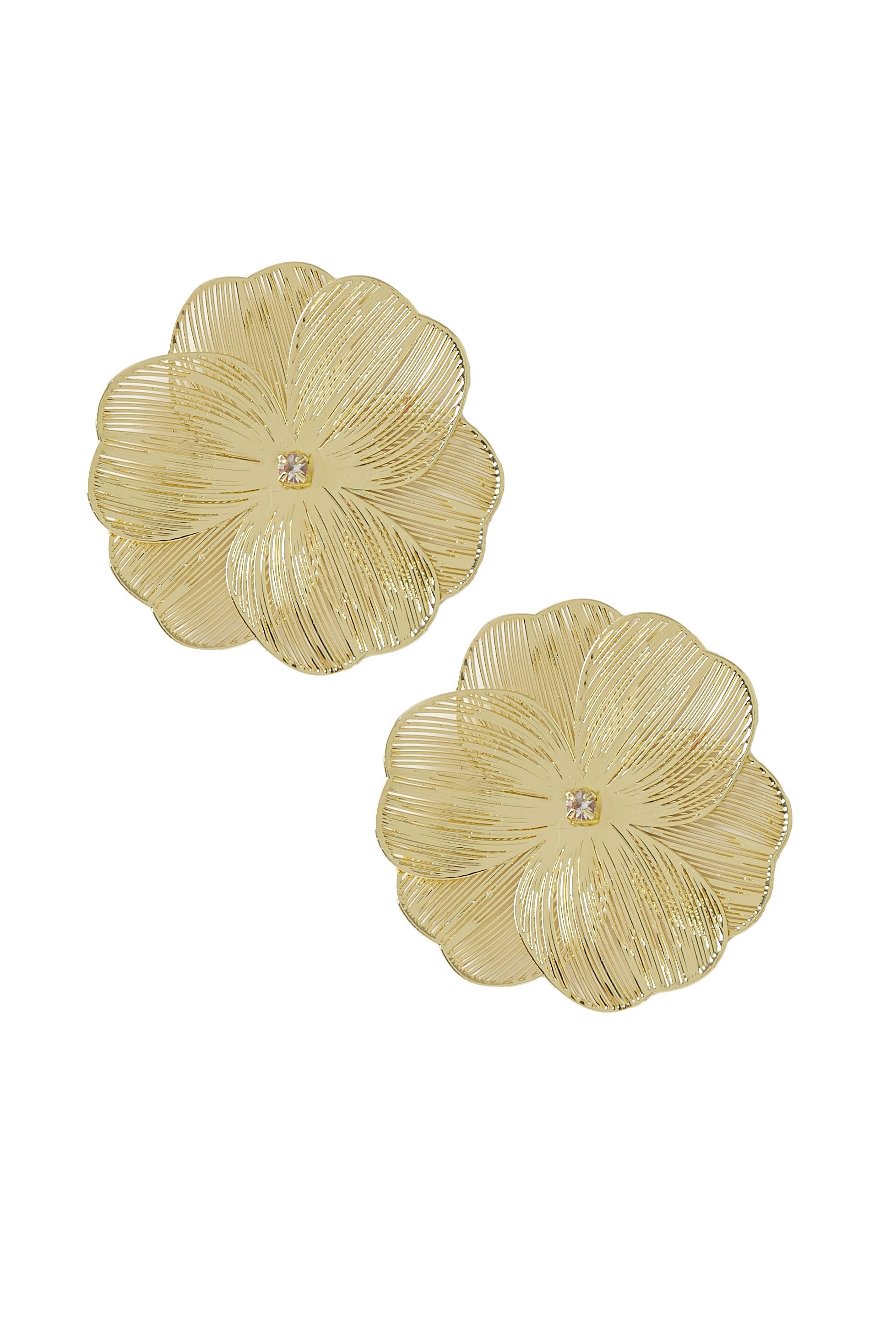 Pendientes locura floral - oro h5 